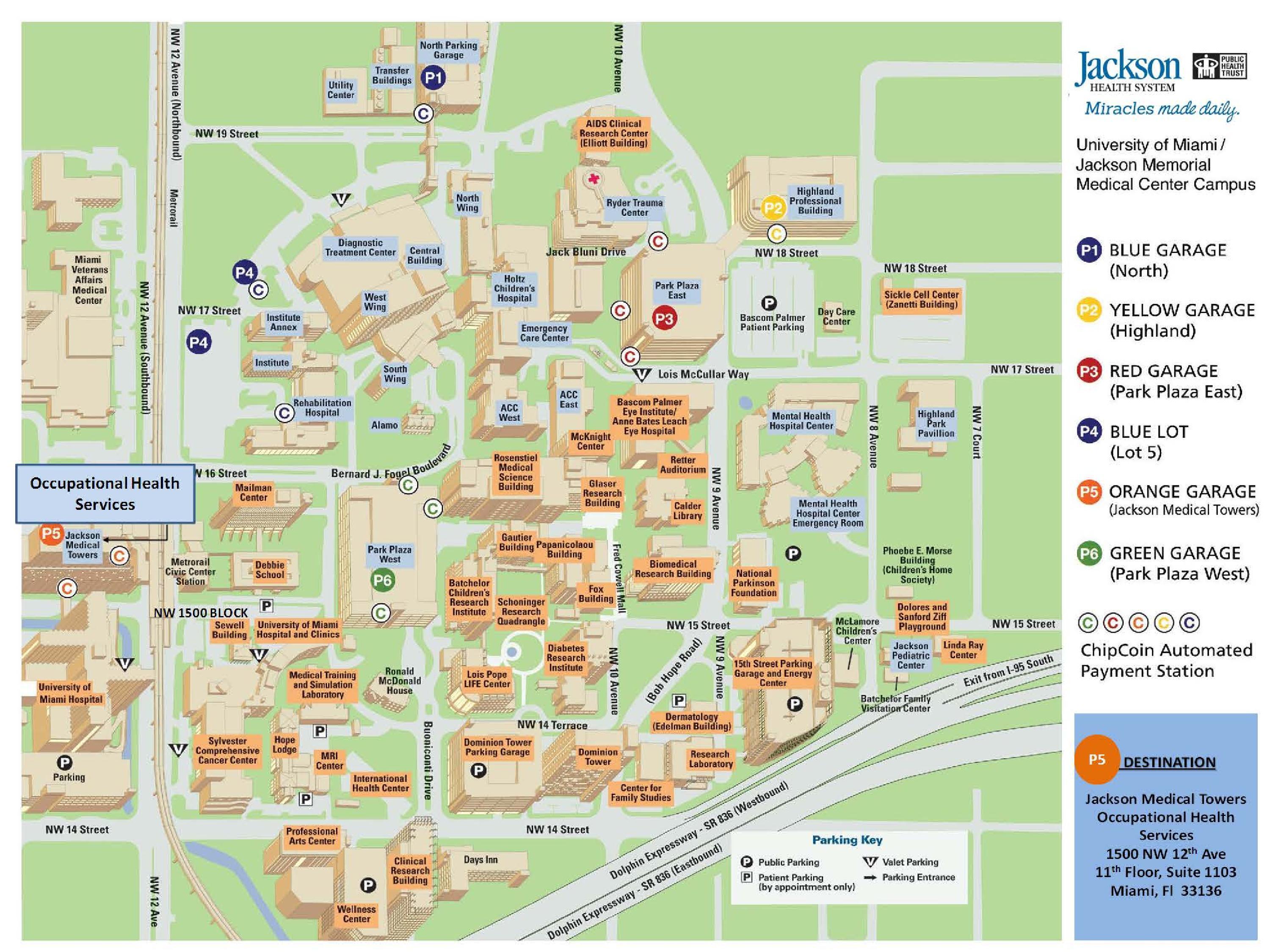Jackson Memorial Hospital Campus Map - Eileen Margarita
