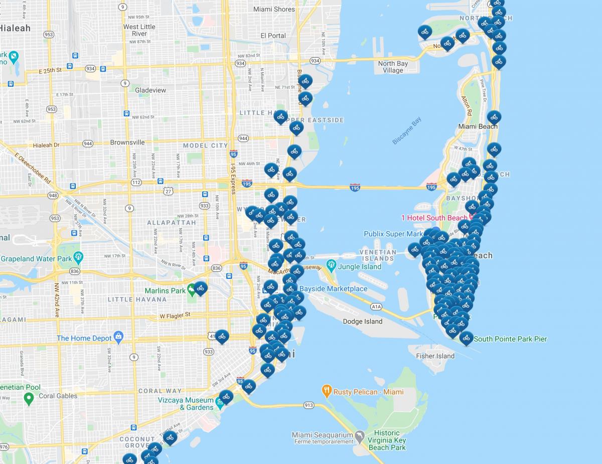 Miami citi bike map