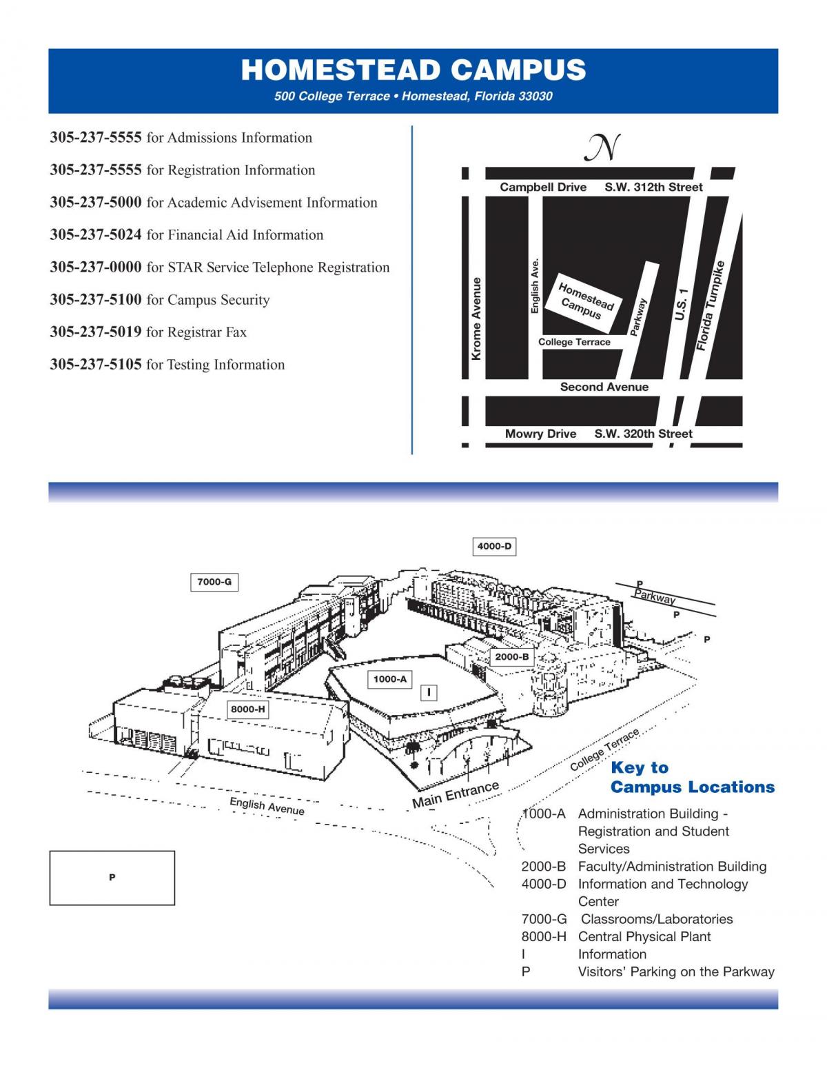 MDC Kendall map - MDC Kendall campus map (Florida - USA)