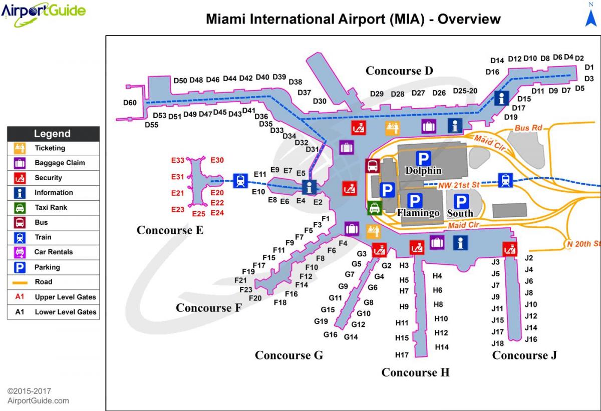 map Miami airport
