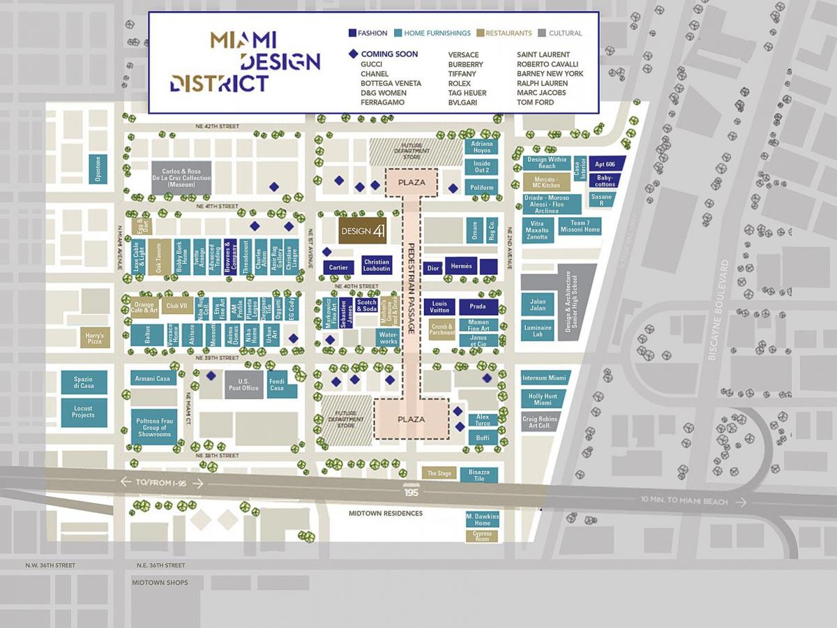 map of Miami design district