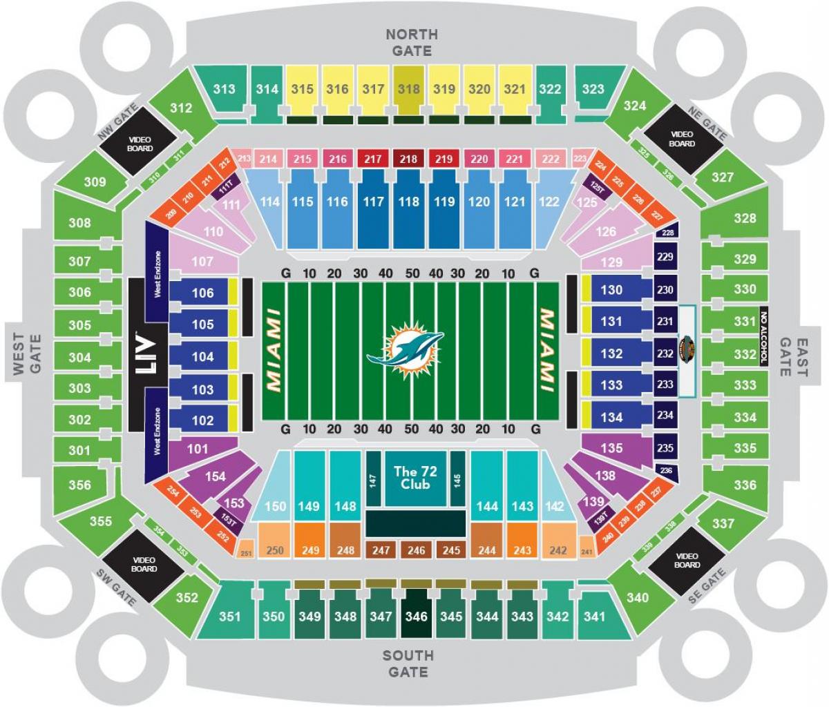 miami dolphins parking map - dolphin stadium parking map