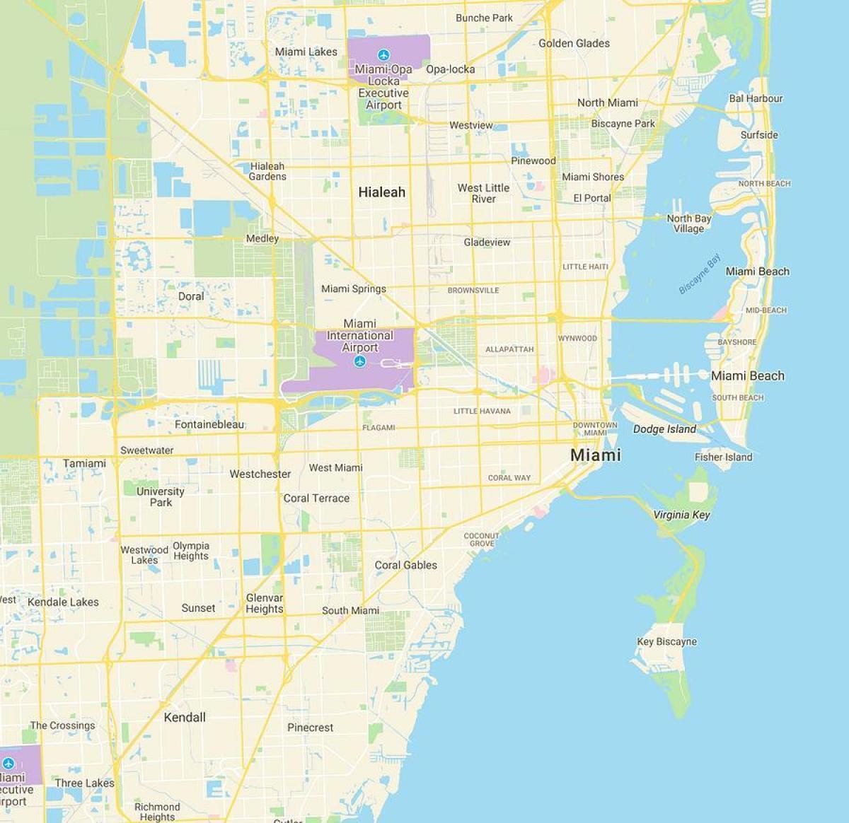 map of Miami FL