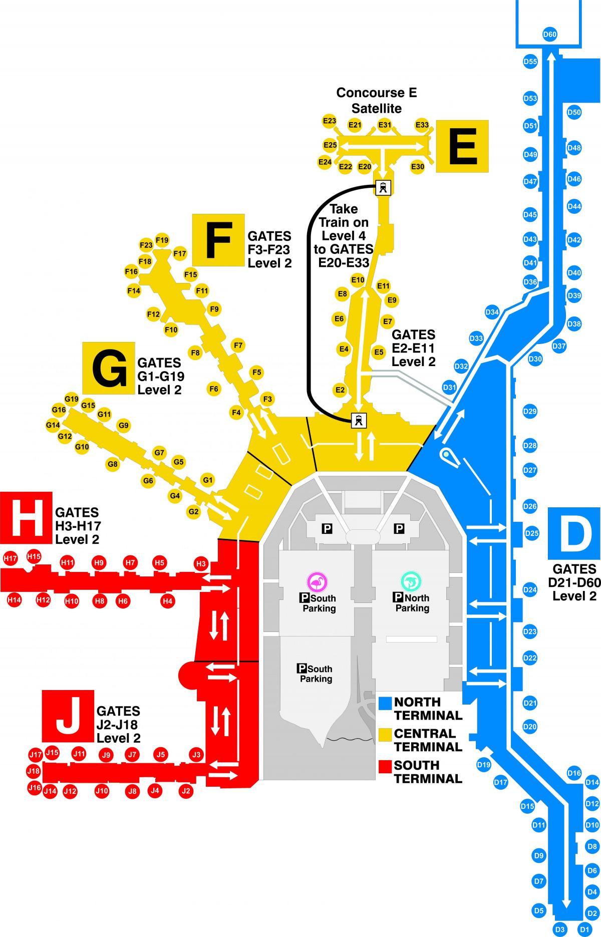 Miami airport terminal map