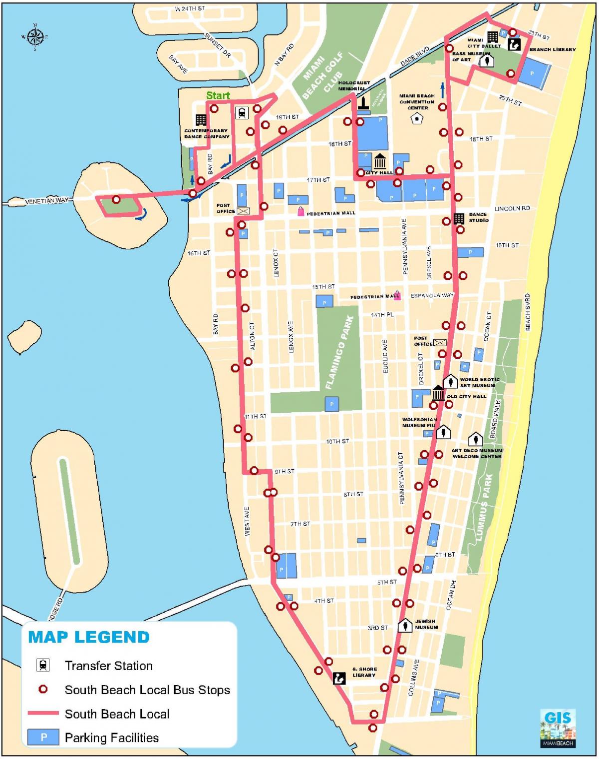 map of south beach Miami