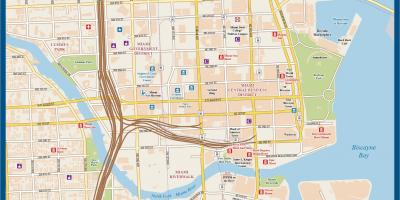 Map of downtown Miami