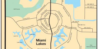 Map of Miami lakes
