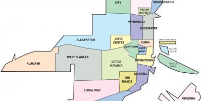Map of Miami neighborhoods