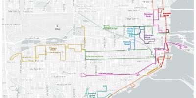 Map of Miami trolley